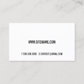 白はっきりした黒 名刺 (裏面)