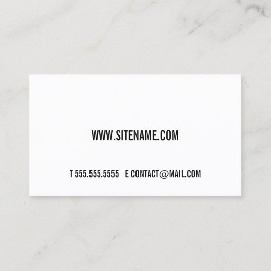 白はっきりした黒 名刺 (裏面)