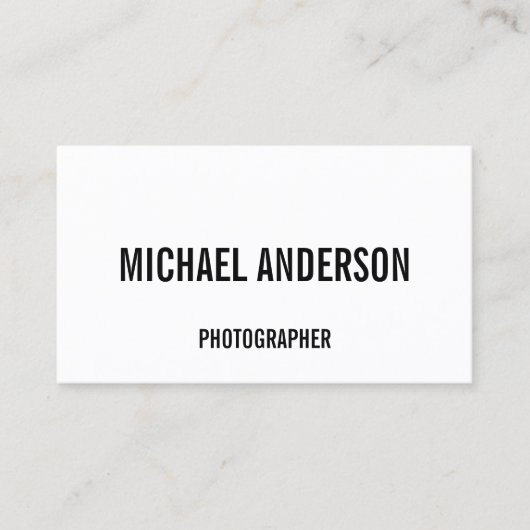 白はっきりした黒 名刺 (正面)