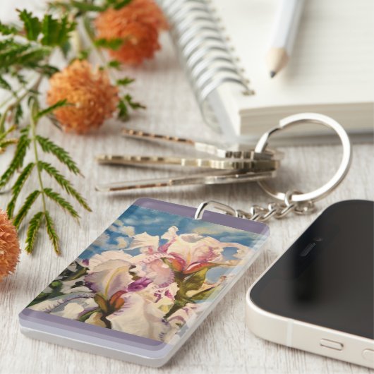 白はキーホルダーを絞ります キーホルダー (正面右)