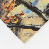 白はシカ、木びき台、雄鹿、大きい(雄ジカの)枝角または棚の後につきました フリースブランケット (角)