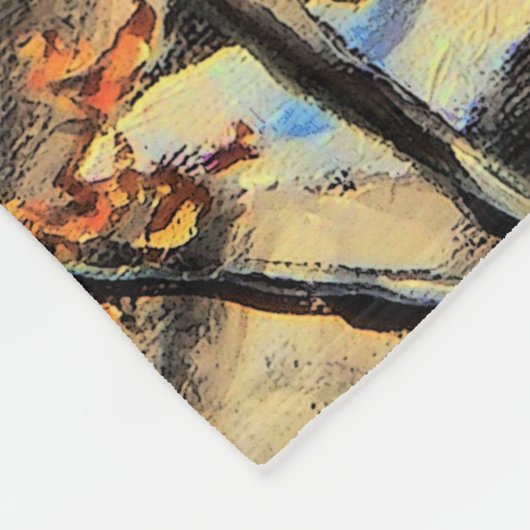 白はシカ、木びき台、雄鹿、大きい(雄ジカの)枝角または棚の後につきました フリースブランケット (角)