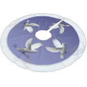 白はタマキビのクリスマスツリーのスカートで潜りました ブラッシュドポリエステルツリースカート (アングル)