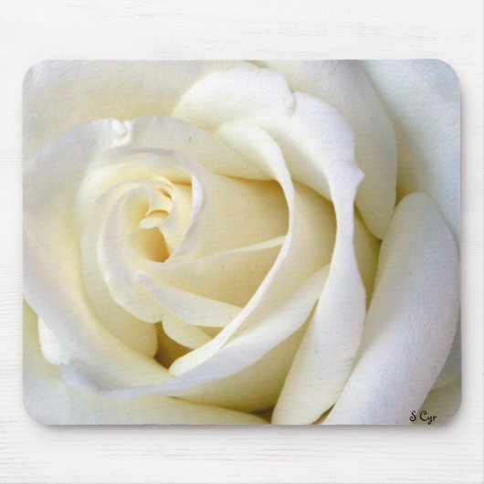 白は上がりました マウスパッド (正面)