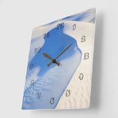 白は国有記念物を紙やすりで磨きます スクエア壁時計 (傾斜)