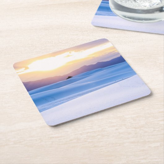 白は国有記念物3を紙やすりで磨きます スクエアペーパーコースター (アングル)