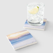 白は国有記念物3を紙やすりで磨きます ストーンコースター (横)