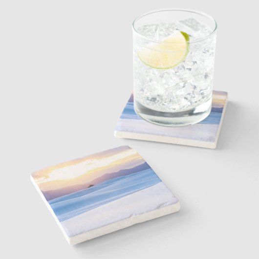 白は国有記念物3を紙やすりで磨きます ストーンコースター (横)