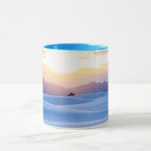 白は国有記念物3を紙やすりで磨きます マグカップ (中央)