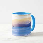 白は国有記念物3を紙やすりで磨きます マグカップ (正面右)