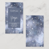 白は星座の灰色の青い星雲のヨガを主演します 名刺 (正面/裏面)