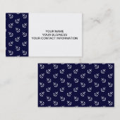 白は濃紺の背景パターンを固定します 名刺 (正面/裏面)