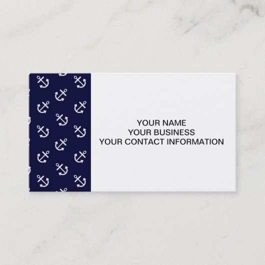 白は濃紺の背景パターンを固定します 名刺 (正面)