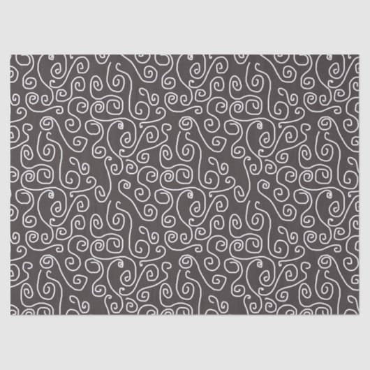 白は灰色で渦巻きます 薄葉紙 (正面)