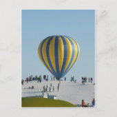 白は熱気の気球のフェスティバルを紙やすりで磨きます ポストカード (正面)
