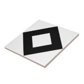 白ひし形、黒はっきりした色 タイル (側面)