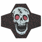 白ひび割れたスカル赤いグリッタールックアイドット サッカーボール (フラット)