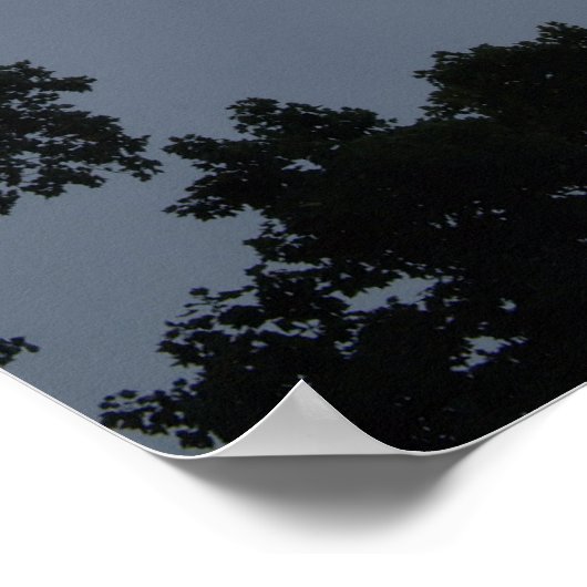 白ふわふわの雲の青空 ポスター (角)