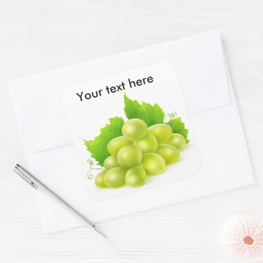 白ぶどう スクエアシール (封筒)