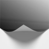 白へのエレガントな勾配の黒 ラッピングペーパー (角)