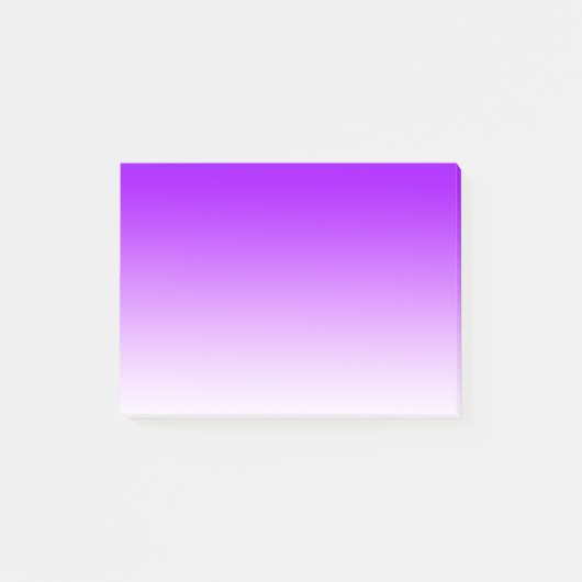 白へのシンプルな紫色 ポストイット (正面)
