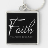 白への恐怖勇気付けられるに対する信仰 キーホルダー (正面)