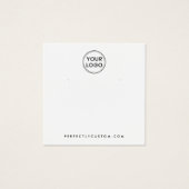 白またはカスタムのロゴのイヤリングディスプレイカード (正面)