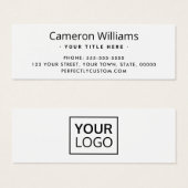 白または任意の色のカスタムロゴMini Business Card (正面&裏面)