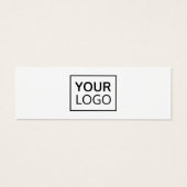白または任意の色のカスタムロゴMini Business Card (裏面)
