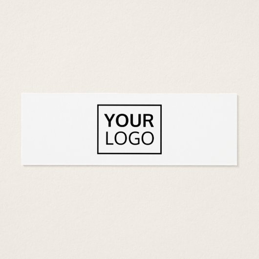 白または任意の色のカスタムロゴMini Business Card (裏面)