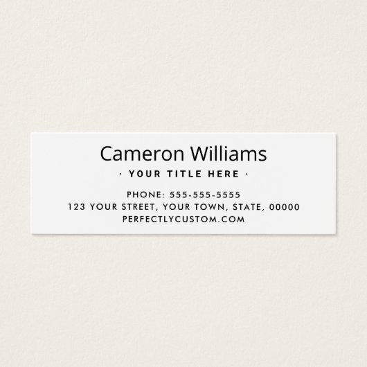 白または任意の色のカスタムロゴMini Business Card (正面)