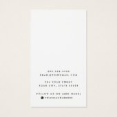 白または任意の色を追加ロゴのイヤリングディスプレイカード (裏面)