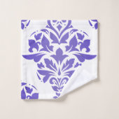 白または色タオルセットのラベンダーのダマスク織 バスタオルセット (ウォッシュタオル)