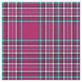 白または黒のストライブ柄が付いているピンク及び水の格子縞、 ファブリック (クローズアップ)