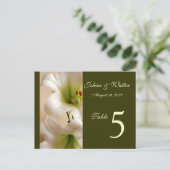 白ゆりテーブル番号カード ポストカード (スタンド正面)