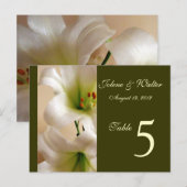 白ゆりテーブル番号カード ポストカード (正面/裏面)