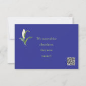 白ゆり水色フラットサンキューカード サンキューカード (裏面)