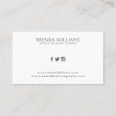 白ゆり花束フローラモノグラム文字B 名刺 (裏面)