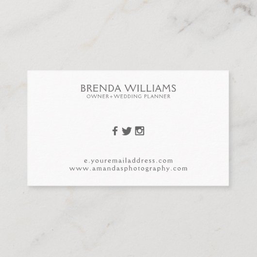 白ゆり花束フローラモノグラム文字B 名刺 (裏面)