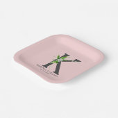 白ゆり花束フローラモノグラム ペーパープレート (傾斜あり)