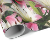 白ゆり花柄自然 ラッピングペーパー (ロールコーナー)