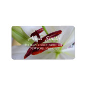 白ゆり、花。 ラベル (正面)