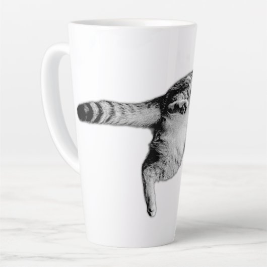 白よくはしゃぐと黒に反転 カフェラテマグ (左アングル)