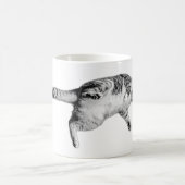 白よくはしゃぐと黒に反転 コーヒーマグカップ (中央)