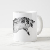 白よくはしゃぐと黒に反転 ジャンボコーヒーマグカップ (正面右)