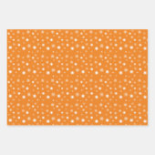 白よくはしゃぐモノクロ雪片グラフィック ラッピングペーパーシート (正面3)