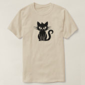 白よくはしゃぐ目黒猫ハロウィーントップ Tシャツ (デザイン正面)