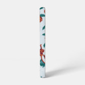 白よくはしゃぐ蓮の猿の模様 SAMSUNG GALAXYケース (左側面)