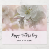 白りんご花写真母の日 スパークリングワインラベル (シングルラベル)