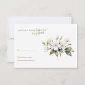 白りんご花花結婚式の出欠カード 出欠カード (正面)